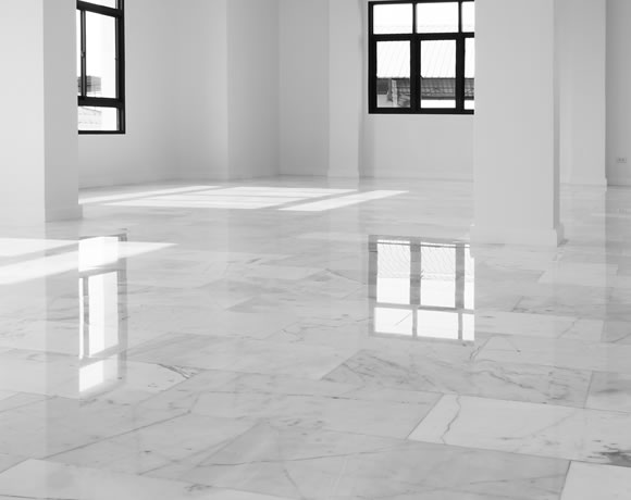 Honed and Polished Marble Floor